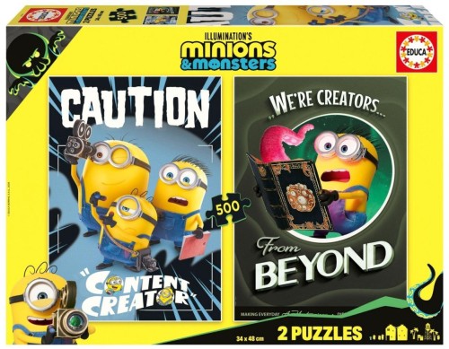 Puzzle 2 x 500 Minionki, Educa