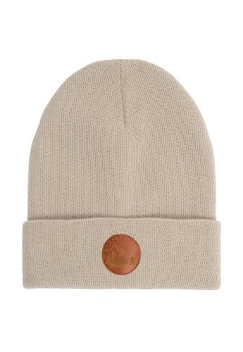 Czapka Beanie z bawełny organicznej beżowa