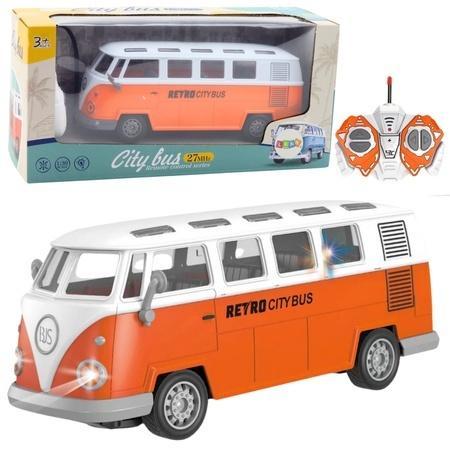 Autobus retro RC ze światłem 1:30, Leantoys