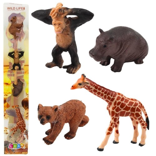 Zestaw mini figurki dzikie zwierzęta 6-9cm 4szt