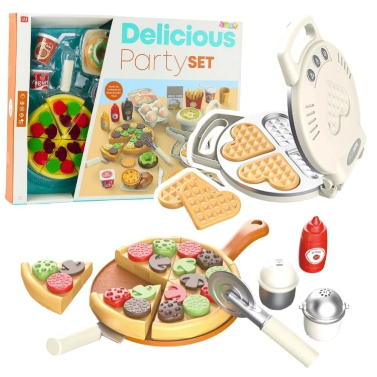 Gofrownica i zestaw do pizzy z akcesoriami