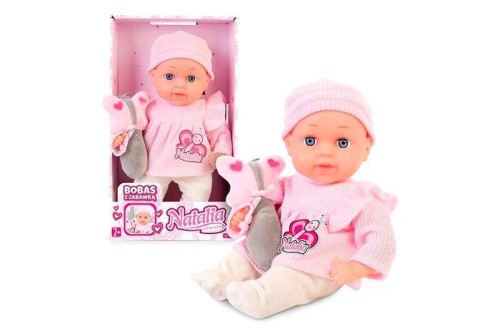 Lalka Natalia bobas z zabawką 33 cm, Artyk