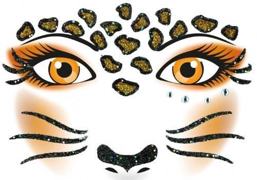 Naklejka Face Art Leopard, Herma