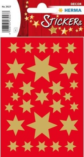 Naklejka decor - Gwiazdki złote, Herma