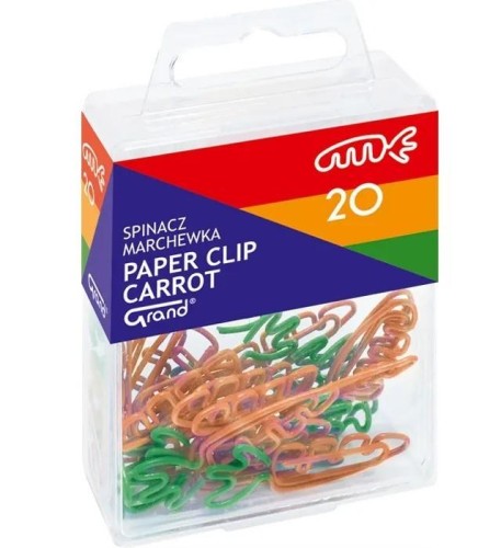 Spinacze marchewka T4 37mm 20szt GRAND, Grand
